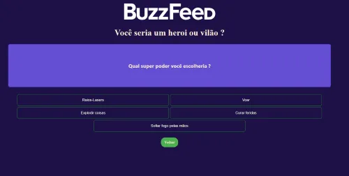 Clone de quiz BuzzFeed