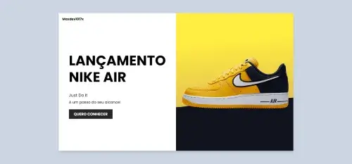 Landing page Nike Air