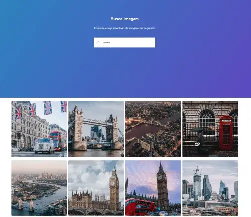 Imagem do Site buscador de imagens.