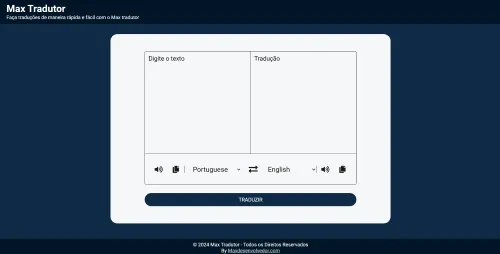 Imagem site Max tradutor.